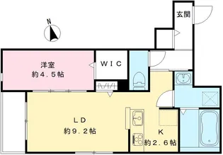 オリビア苦楽園【202号室号室】の間取り