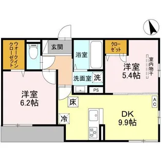 上甲子園廣和レジデンス【1階】の間取り
