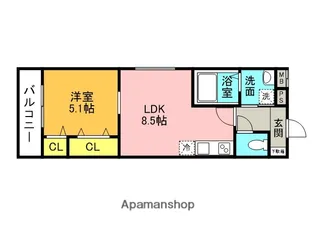 フジパレス西宮春風公園Ⅲ番館【3階】の間取り