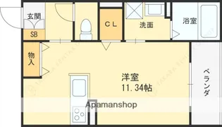 グランディール清華Ⅱ【1階】の間取り