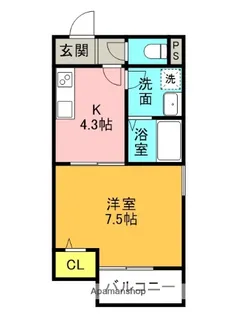 (仮称)La-Crea甲子園九番町【2階】の間取り