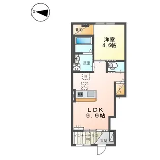 西宮市山口町下山口アパートT【1階】の間取り