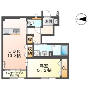 アムグラースⅠ【1階】の間取り