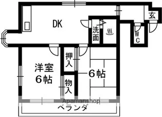 志紀ロイヤルハイツ【2階】の間取り