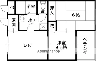 兵庫県尼崎市南武庫之荘4丁目【マンション】の間取り
