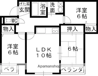 兵庫県西宮市結善町【マンション】の間取り