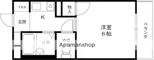 グランディール清華【1階】の間取り