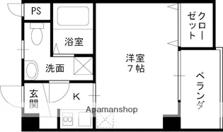 レザムルーズ西宮【7階】の間取り