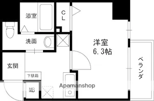 リオレスタ西宮【9階】の間取り
