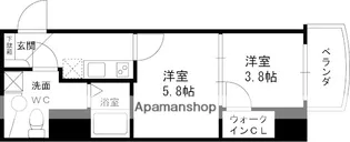 S−FORT西宮【408号室】の間取り