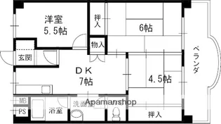 第一チェリーマンション【3階】の間取り