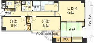 兵庫県西宮市上ケ原四番町【マンション】の間取り