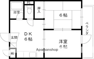 中谷マンション【2階】の間取り