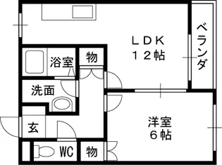 ソレイユ段上【202号室】の間取り