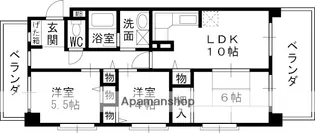 兵庫県西宮市瓦林町【マンション】の間取り