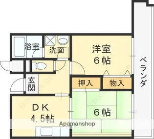 アモル甲東園【5階】の間取り