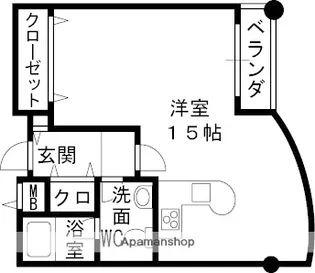 コロナール甲子園【4階】の間取り