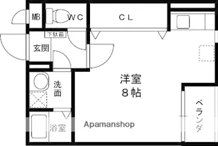 プレ上甲子園【3階】の間取り
