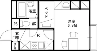 レオパレスウグイス【2階】の間取り