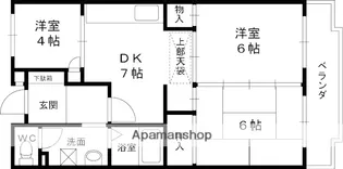 メゾンアイリス【3階】の間取り
