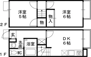 レオパレス広田【110号室】の間取り