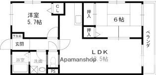 兵庫県西宮市門戸岡田町【マンション】の間取り