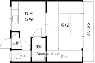 第2司マンション【303号室】の間取り
