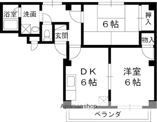 サンハイツ甲陽園【302号室】の間取り