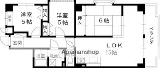 芦屋ニューコーポⅠ番館【201号室】の間取り