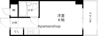 キューブ芦屋【402号室】の間取り