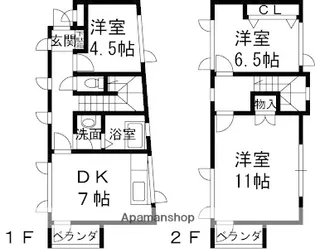 兵庫県西宮市神垣町【マンション】の間取り