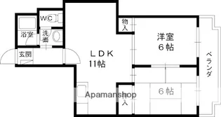 グリーンマンション【1階】の間取り