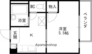 ソレイユ綾羽【1階】の間取り