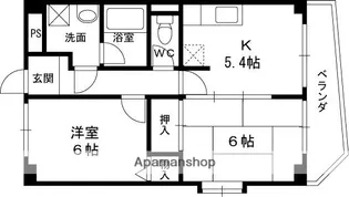 ジェンティール甲東【3階】の間取り