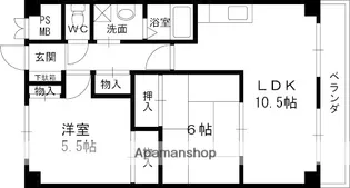 パレス野田【1階】の間取り
