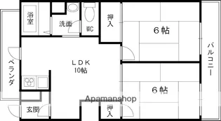 東ハイム【4階】の間取り