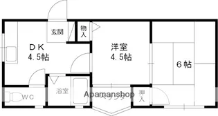 フラワーハイム97【303号室】の間取り