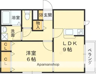 ラ・カーサ夙川【1階】の間取り