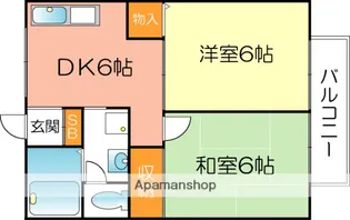 セジュール岡本【201号室】の間取り