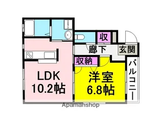 ブランメゾン五反田Ⅲ【101号室】の間取り