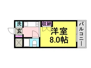 サンロイヤル【601号室】の間取り