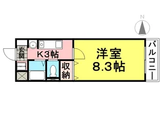 アッサローム尼崎【1階】の間取り