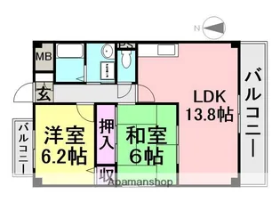 アネモス弐番館【405号室】の間取り