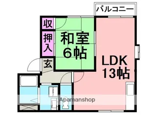ヴェルドミール【102号室】の間取り