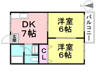 吉本ハイツ【1階】の間取り