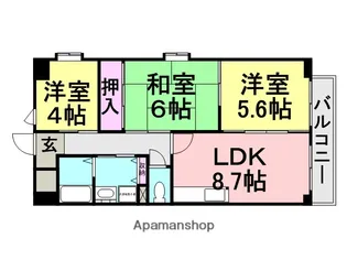 ネオデンクマール1号館【2階】の間取り