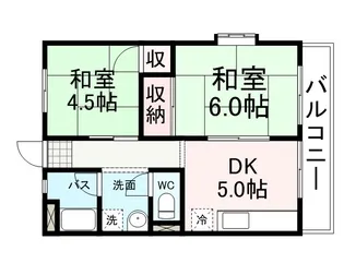 第1ハイツ武庫庄【3階】の間取り
