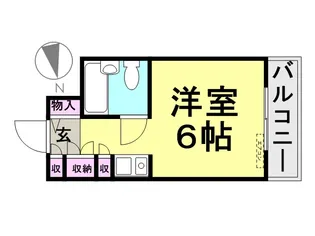 ロイヤルメゾン南武庫之荘【4階】の間取り