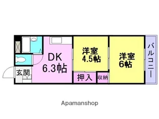 ノース大庄【402号室】の間取り