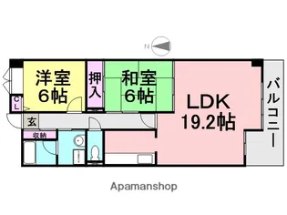 猪名寺ニュープラザ【4階】の間取り